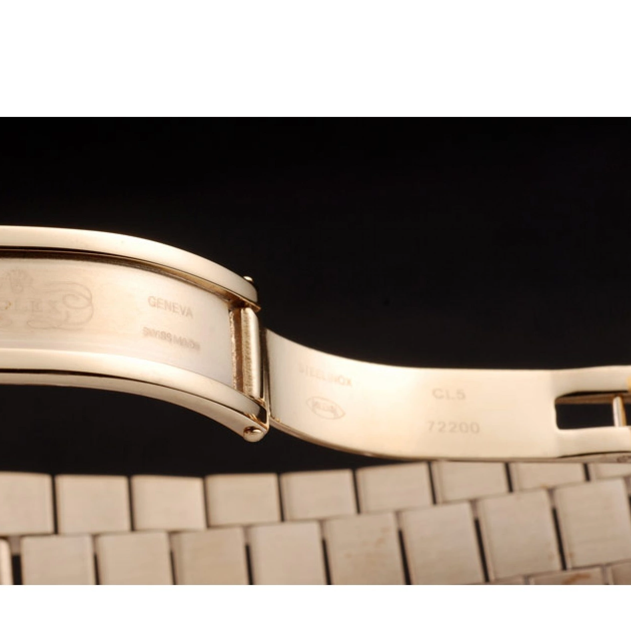 Aaa replica watch Stainless Plated Day-Date Dial 18k Rolex Gold Yellow Steel Gold 0529